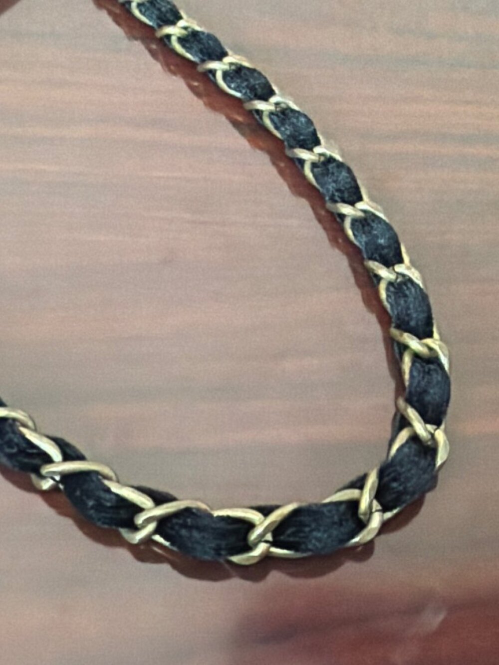 Isabella Fiore Black Leather Woven Shoulder Bag Chain Strap Y2K Designer Purse - Picture 6 of 13